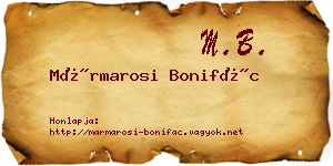 Mármarosi Bonifác névjegykártya